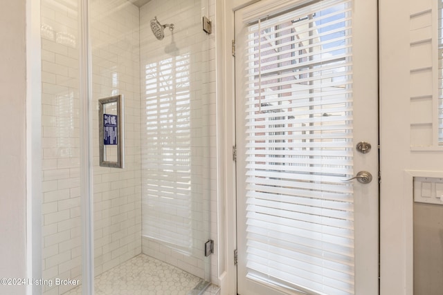 bathroom with walk in shower