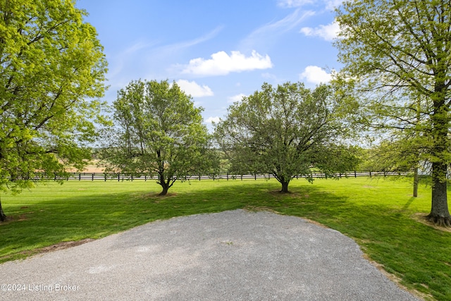 view of home's community featuring a yard