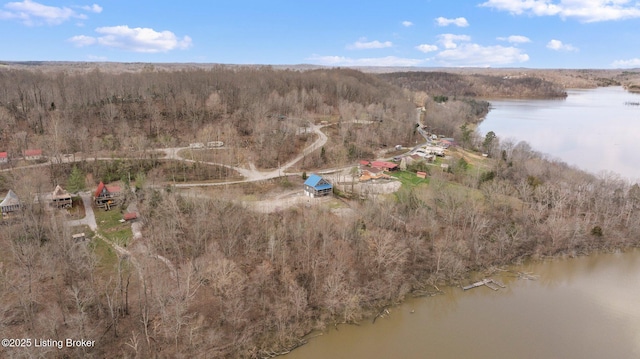 1478 Robbin Ln, Cub Run, KY 42729 - aerial view with a water view and a forest view