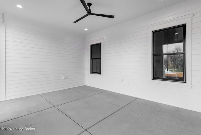 view of patio / terrace with ceiling fan