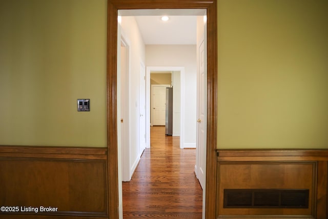 9602 Moorfield Cir, Louisville, KY 40241 - hallway featuring wood finished floors and baseboards