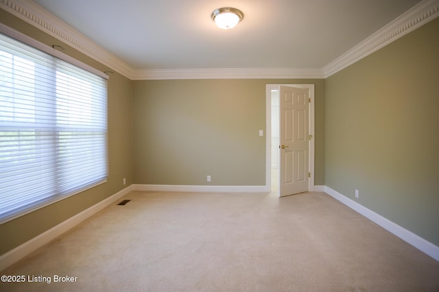 9602 Moorfield Cir, Louisville, KY 40241 - unfurnished room with crown molding, light carpet, and baseboards