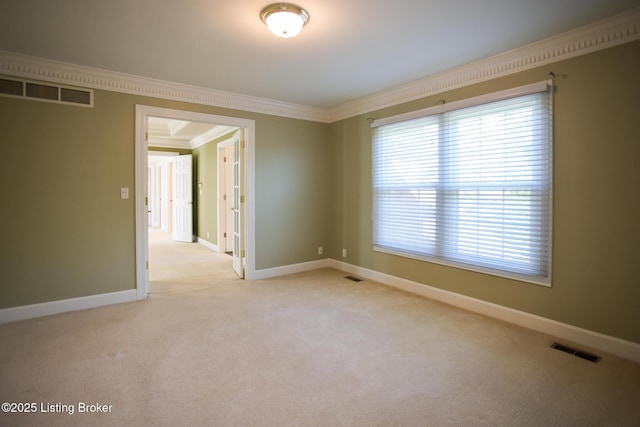9602 Moorfield Cir, Louisville, KY 40241 - spare room featuring ornamental molding, light carpet, and baseboards