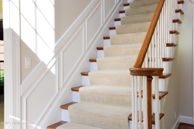 9602 Moorfield Cir, Louisville, KY 40241 - stairway featuring baseboards