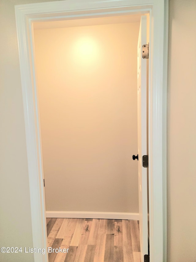 interior space featuring light wood-type flooring