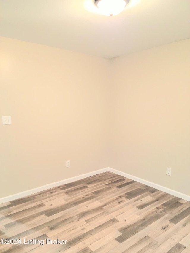 empty room featuring light hardwood / wood-style floors