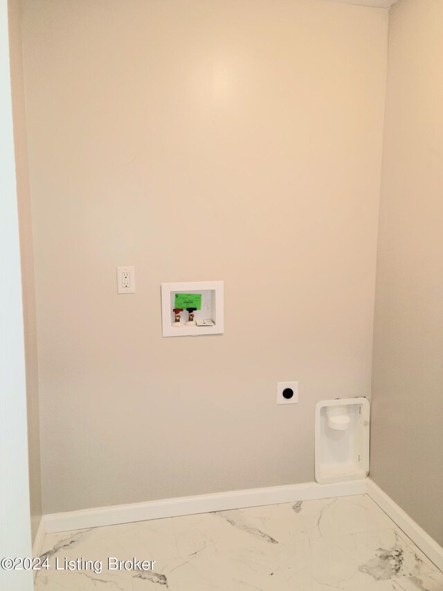 laundry room featuring hookup for an electric dryer and hookup for a washing machine