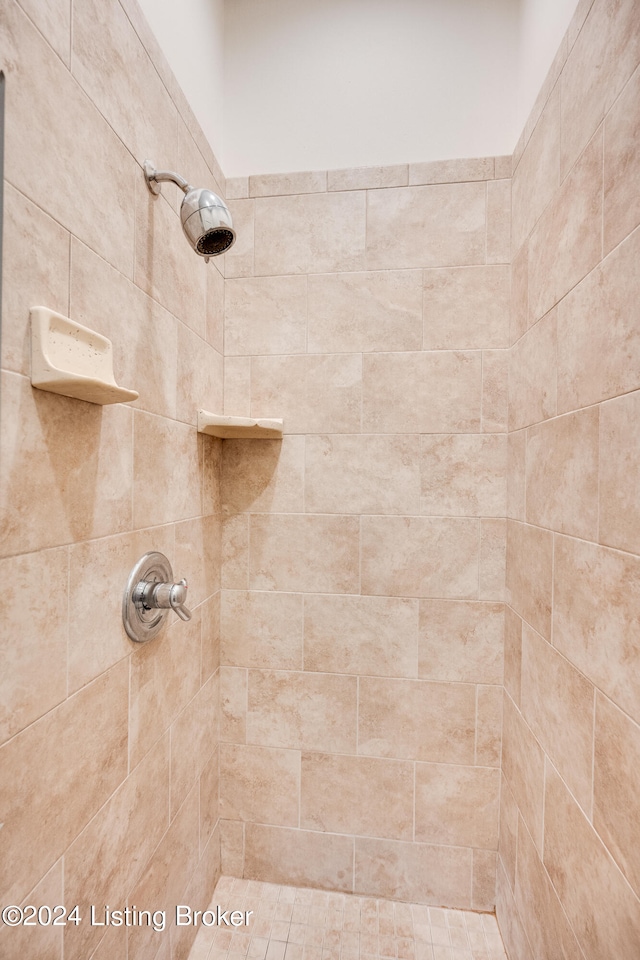 room details featuring a tile shower