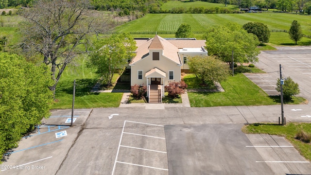 drone / aerial view with a rural view