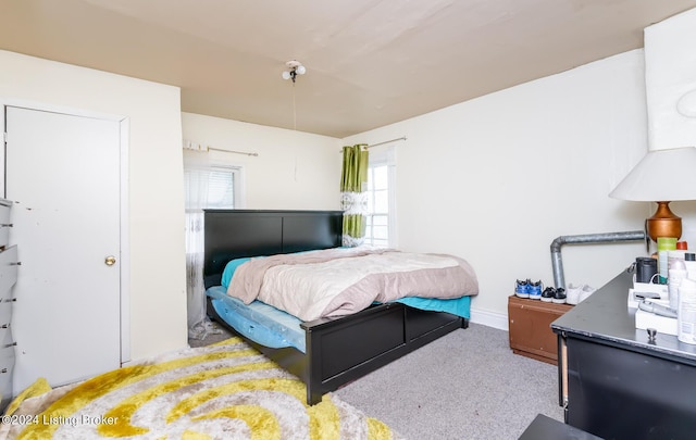 view of carpeted bedroom