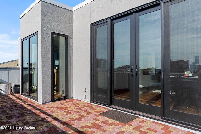 exterior space with french doors