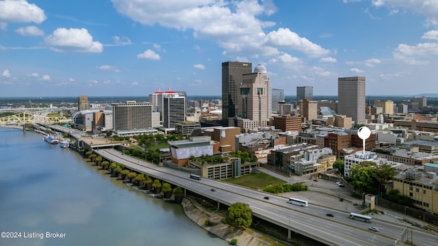 view of city featuring a water view