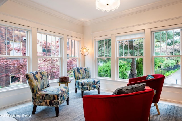 sunroom / solarium featuring a wealth of natural light