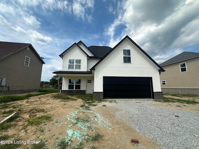 view of modern farmhouse