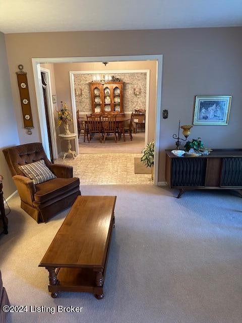 view of carpeted living room