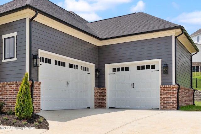 view of home's exterior featuring a garage