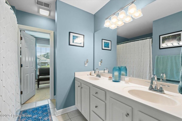 9515 Rustling Tree Way, Louisville, KY 40291 - full bathroom with double vanity and tile patterned flooring