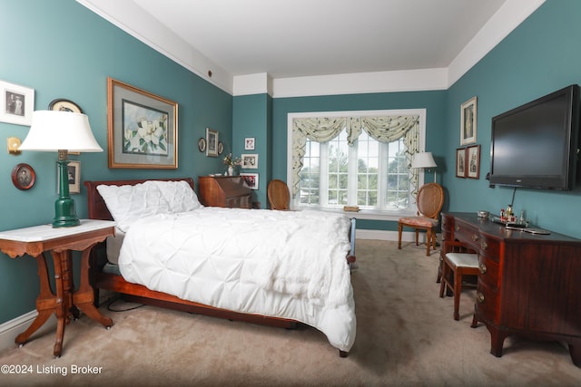 bedroom with carpet floors