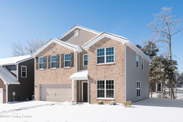 view of front facade with a garage