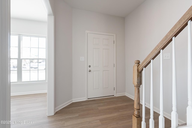 entryway featuring light wood-type flooring