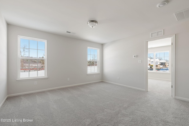 view of carpeted empty room