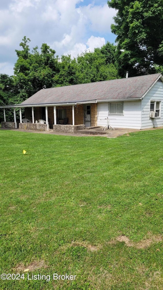 view of single story home