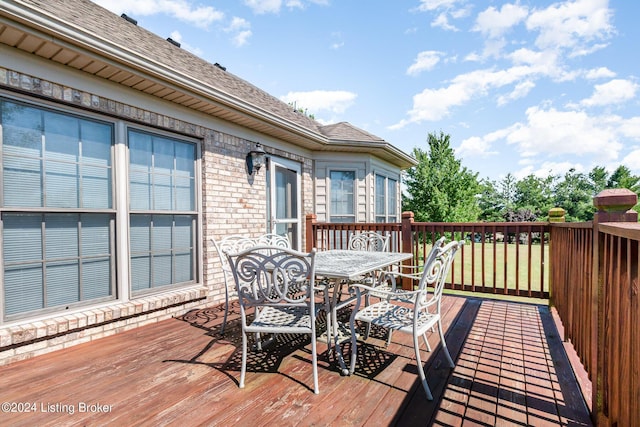 view of wooden deck