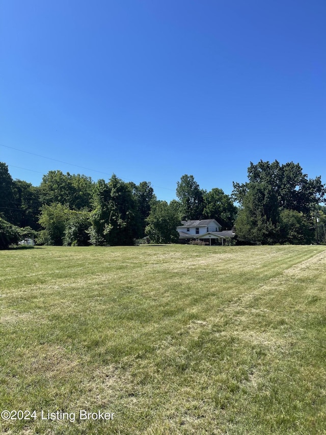 view of yard with a rural view