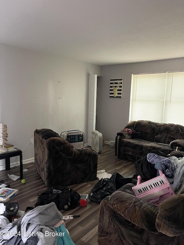 living room featuring hardwood / wood-style flooring