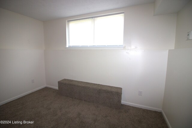 empty room with dark carpet