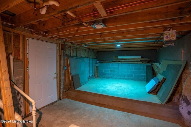 view of basement