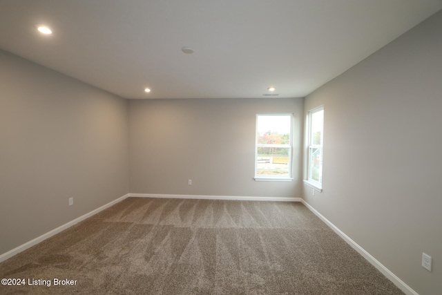 view of carpeted empty room