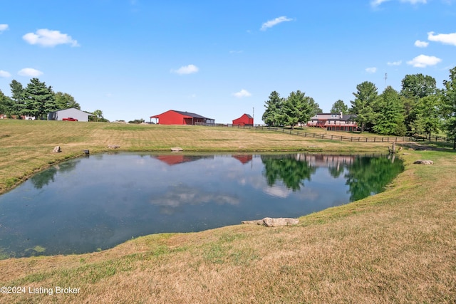 water view featuring a rural view