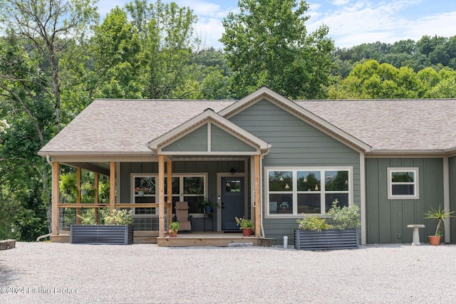 view of front of home with covered porch