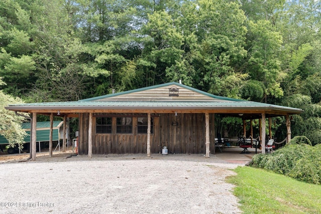 exterior space with an outdoor structure