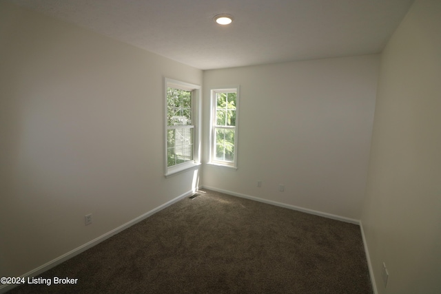 view of carpeted empty room