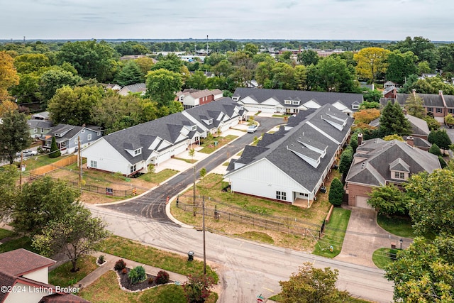 bird's eye view with a residential view