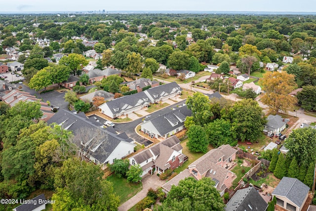 drone / aerial view with a residential view