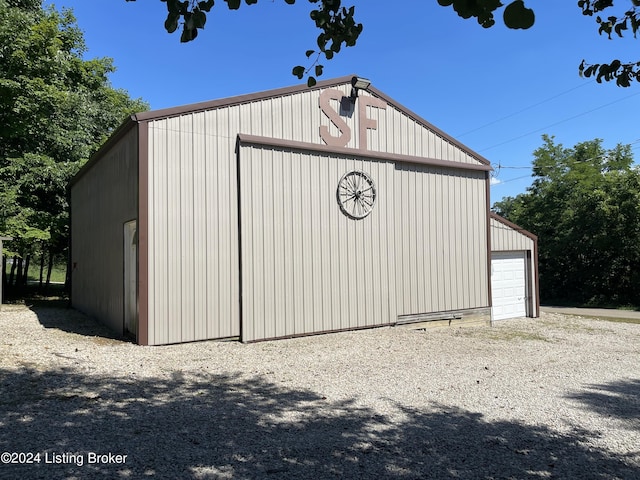 view of outdoor structure featuring a garage