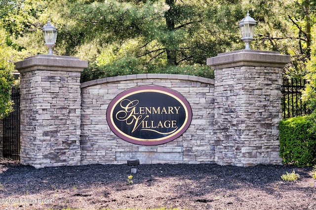 view of community sign