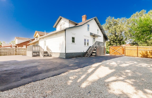 view of rear view of property