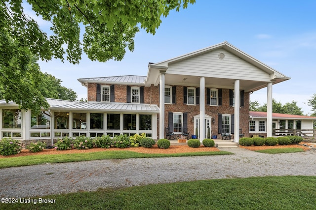 view of neoclassical home