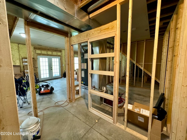 interior space featuring french doors