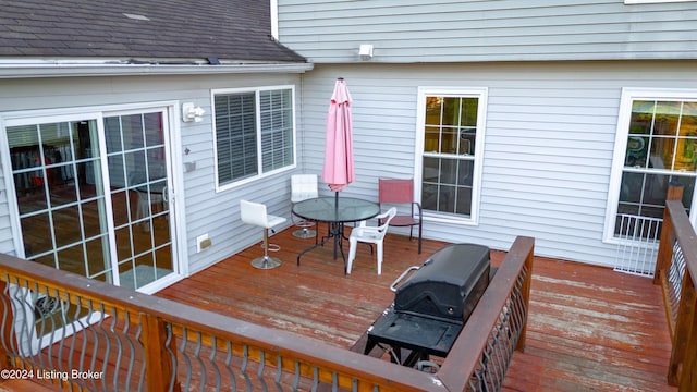 view of wooden deck