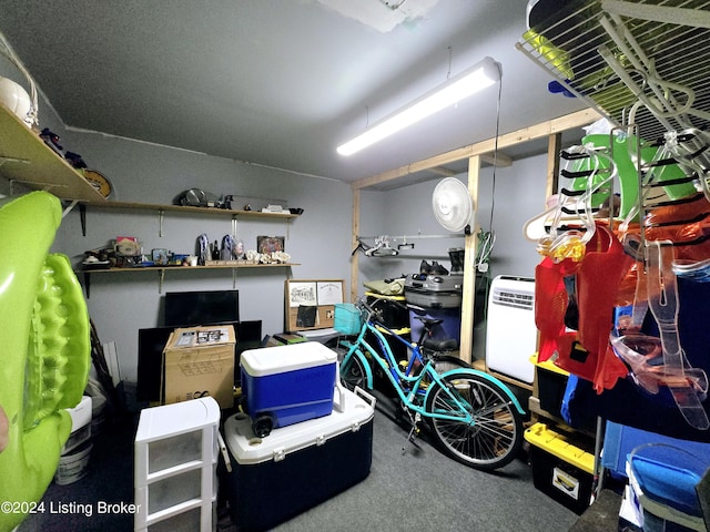 view of storage area