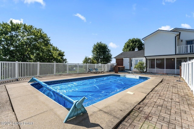 view of pool with a patio area