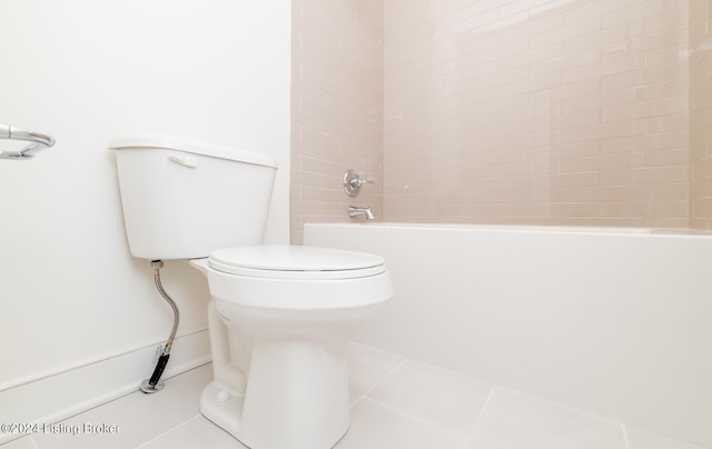 bathroom featuring toilet and tub / shower combination