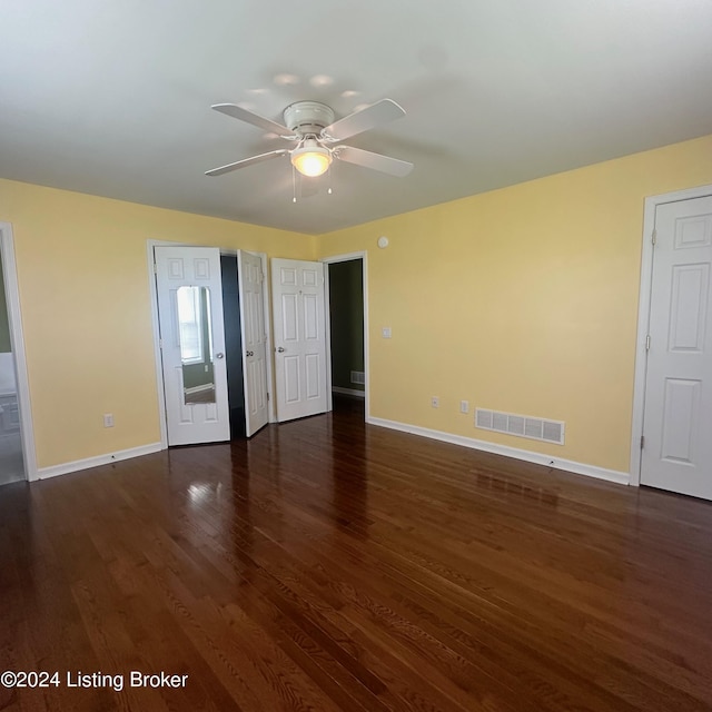 27 Jenkins Rd, Rineyville, KY 40162 - interior space with dark wood-style floors, visible vents, ceiling fan, and baseboards
