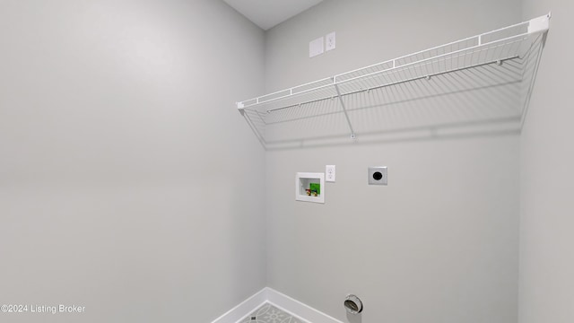 washroom featuring washer hookup and hookup for an electric dryer