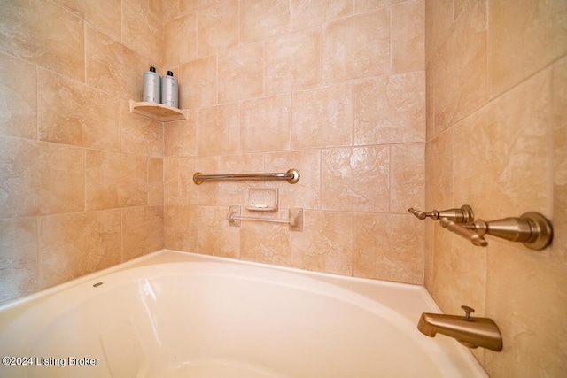 bathroom featuring a tub